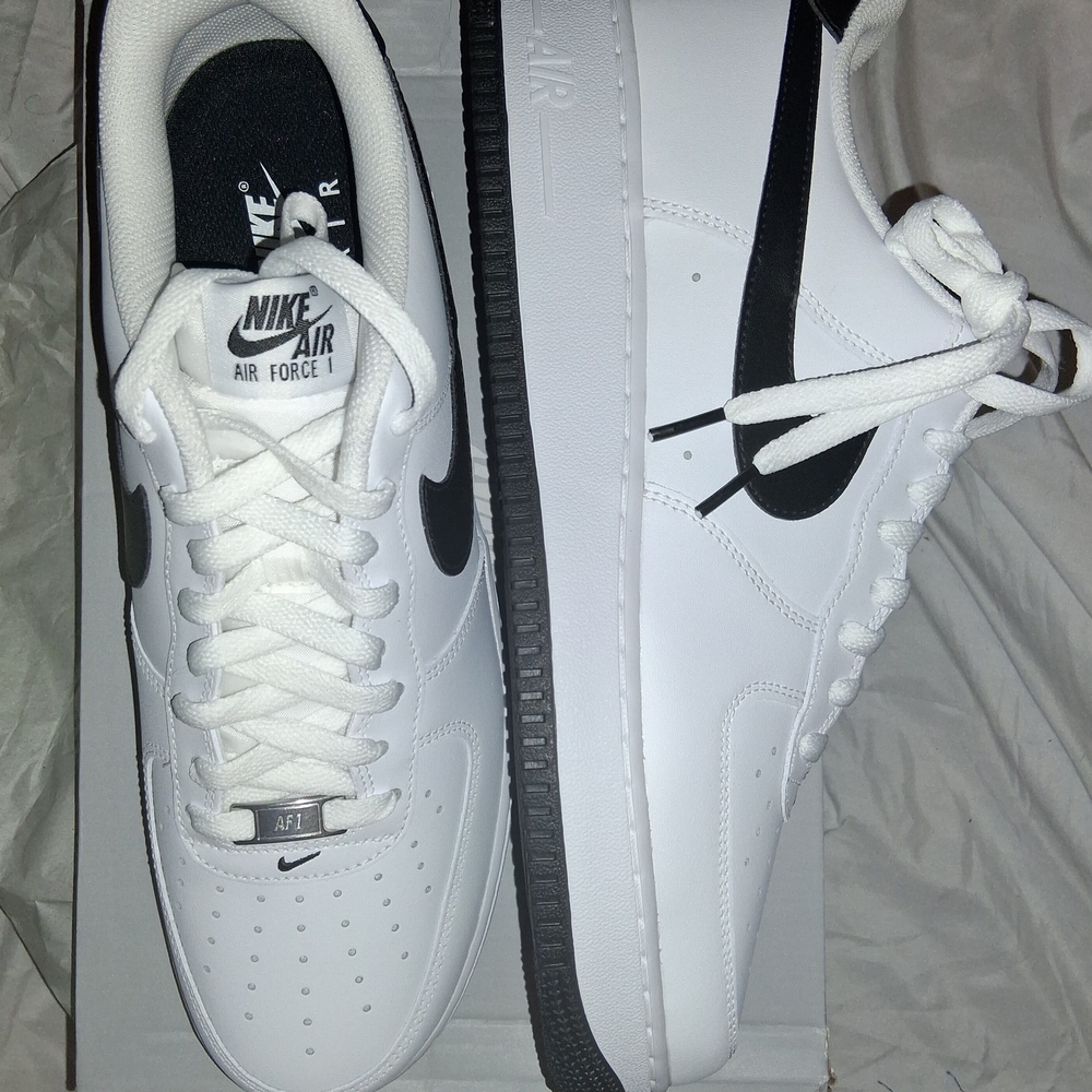 Nike Air Force 1 Men's White and Black Shoes